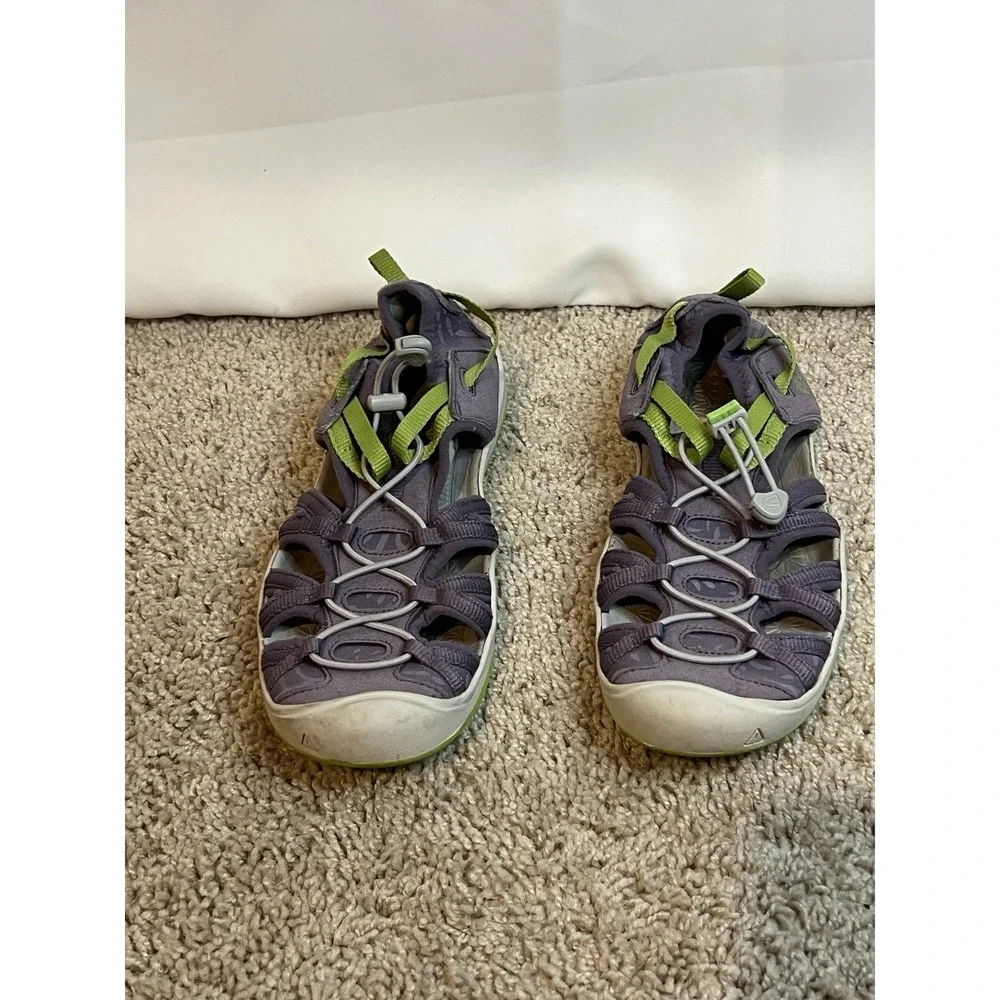 Keen Youth Size 6 Sandals Purple Green Hiking Shoes 1016694 Water Beach‎